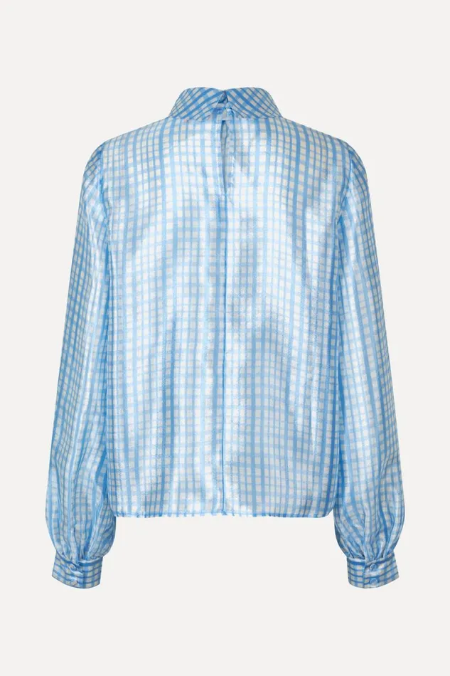 Stine Goya Tops and Shirts SGAshley Blouse 8211 Blue Check 8211 Women