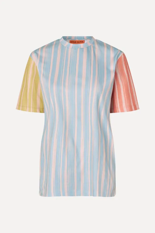 Stine Goya Tops and Shirts SGMargila Tshirt 8211 Summer Stripes 8211 Women