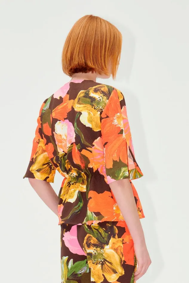 Stine Goya Tops and Shirts SGNaica Top 8211 Summer Night Poppies 8211 Women
