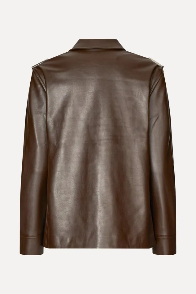 Stine Goya Tops and Shirts Straight Sleeve Jacket 8211 Chocolate 8211 Women