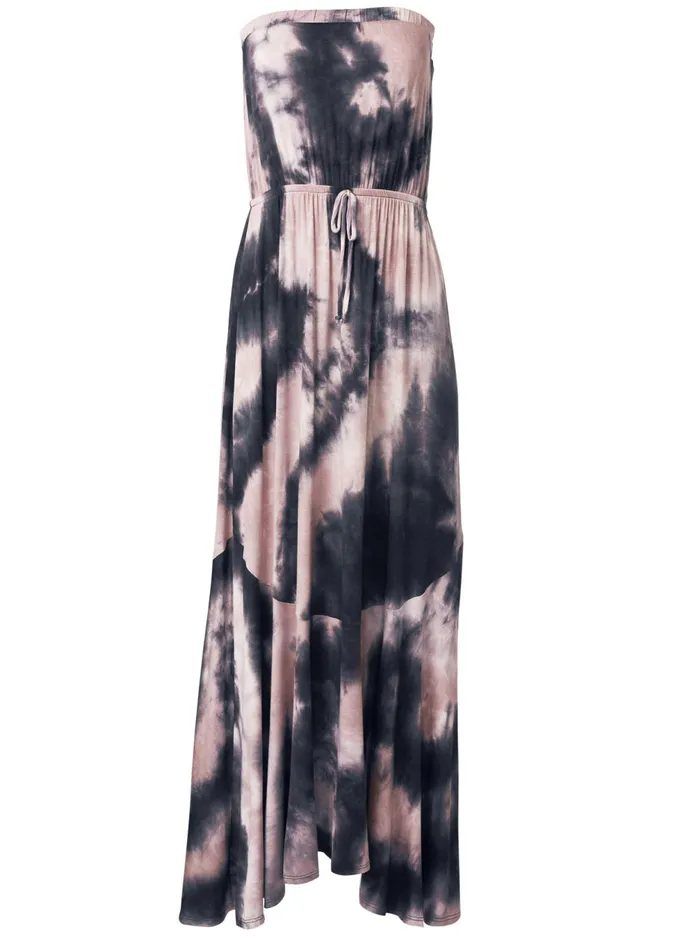 STRAPLESS MAXI DRESS Black Multi Women VENUS Dresses