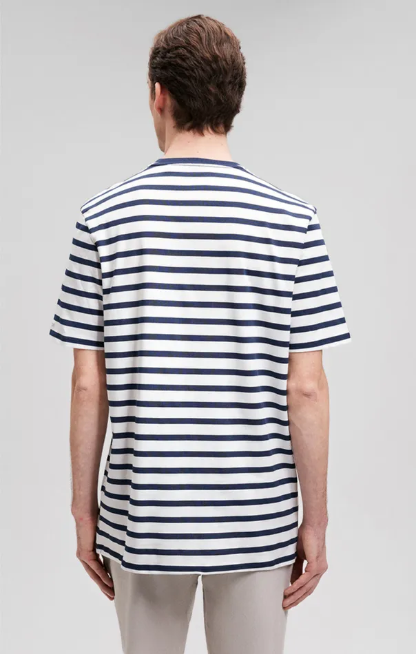 Striped Crew Neck TShirt In Navy Blazer Men Mavi Jeans TShirts Striped Crew Neck TShirt In Navy Blazer Men Mavi Jeans TShirts