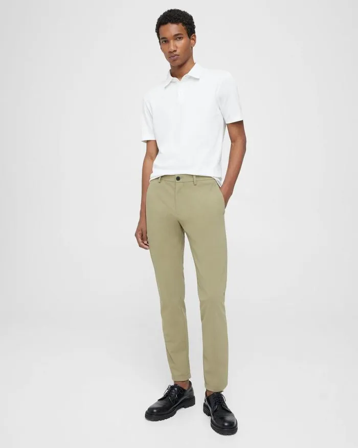 Suits Men Theory Zaine Pant In Precision Ponte Light Olive