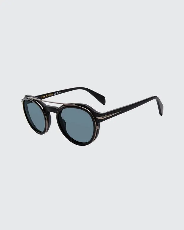 Sunglasses MenWomen Rag and Bone Raine Black