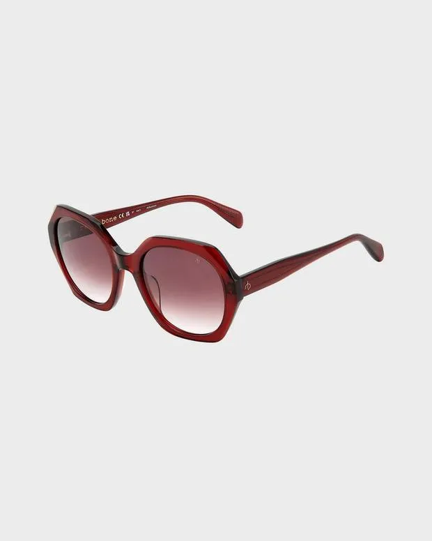 Sunglasses Women Rag and Bone Annalise Burgundy