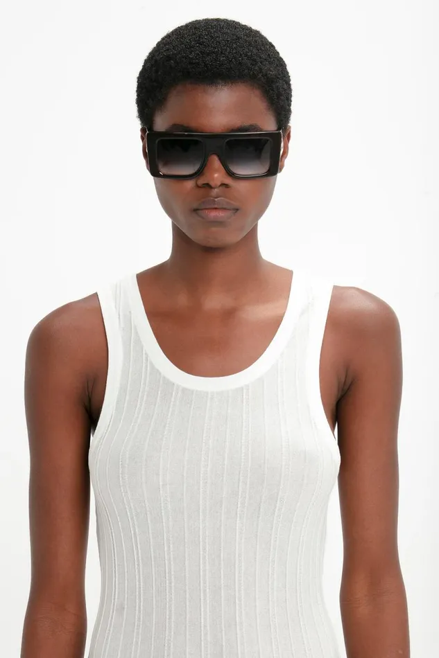 Sunglasses Women Victoria Beckham Oversized Frame Sunglasses In Black