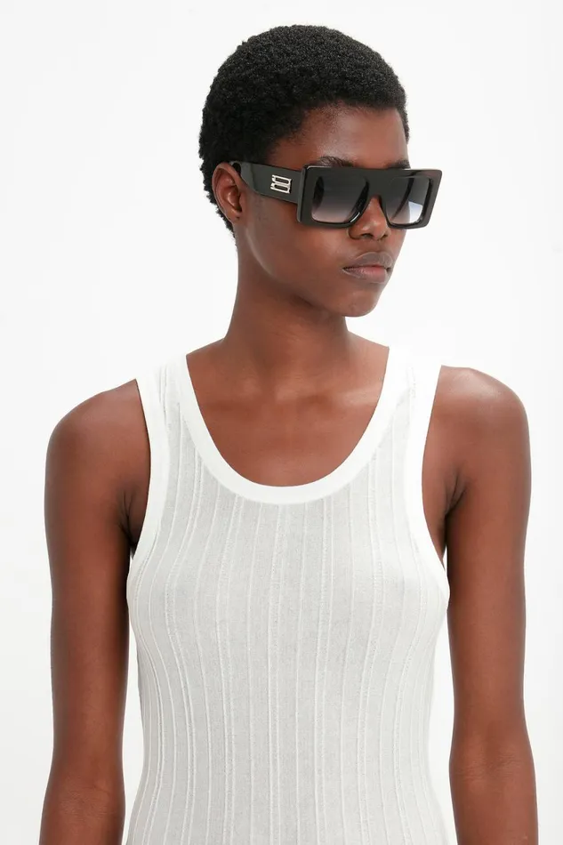 Sunglasses Women Victoria Beckham Oversized Frame Sunglasses In Black