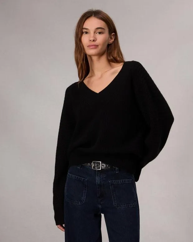 Sweaters and Sweatshirts Women Rag and Bone Kaylee Cashmere Sweater Black
