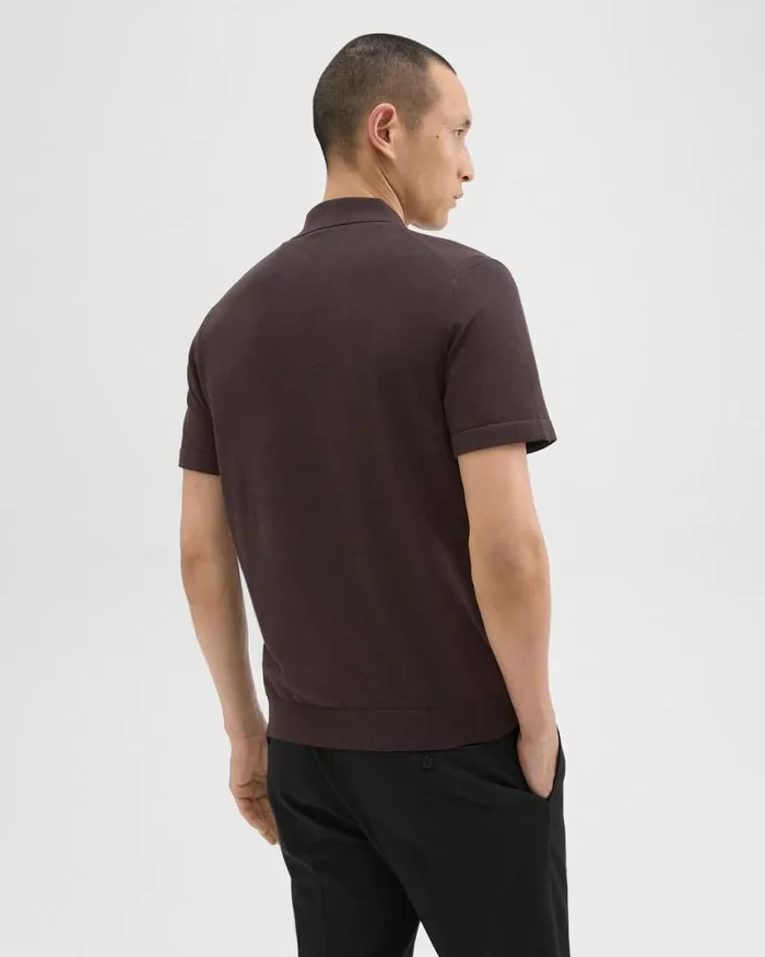 Sweaters Cardigans Men Theory Goris Polo Shirt In Light Bilen Hickory Sweaters Cardigans Men Theory Goris Polo Shirt In Light Bilen Hickory