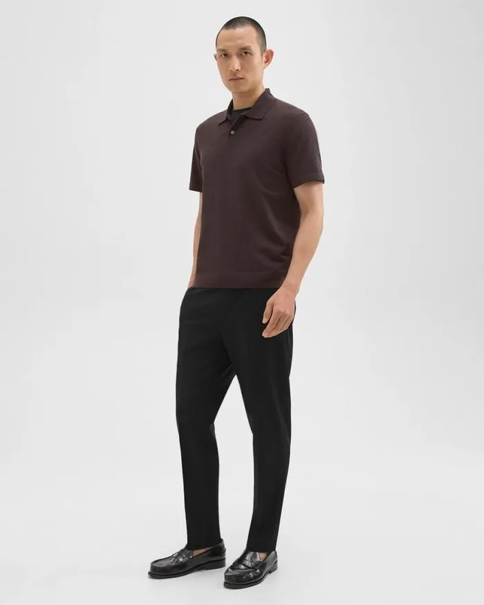 Sweaters Cardigans Men Theory Goris Polo Shirt In Light Bilen Hickory Sweaters Cardigans Men Theory Goris Polo Shirt In Light Bilen Hickory