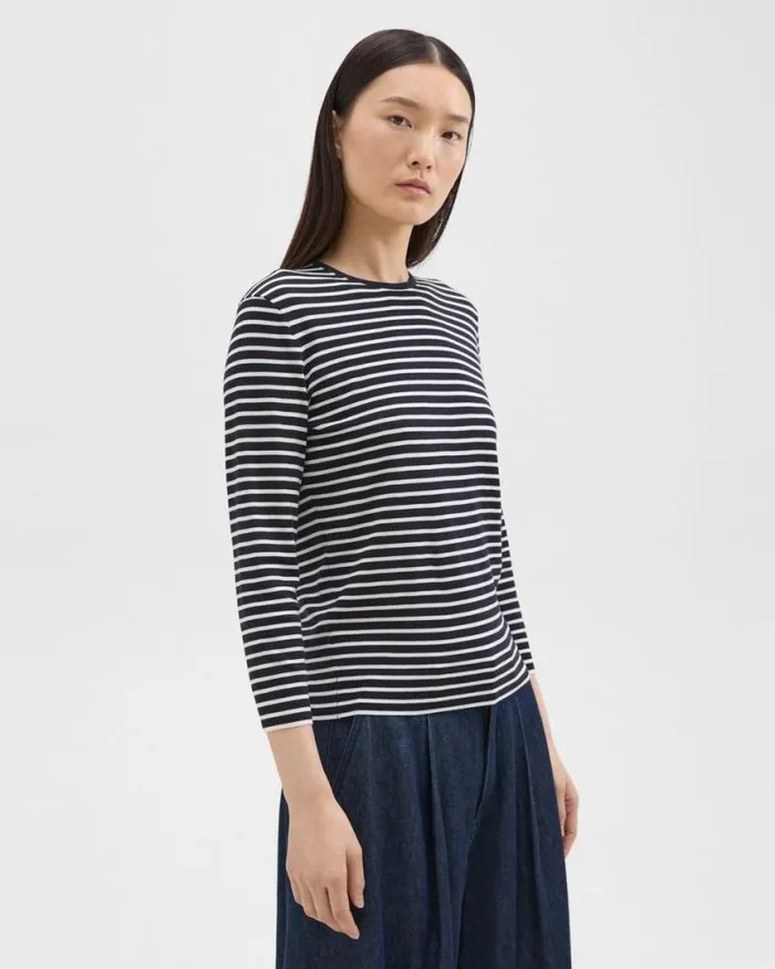 Sweaters Cardigans Women Theory Shrunken Crewneck Sweater In Merino Wool Navynew Ivory Sweaters Cardigans Women Theory Shrunken Crewneck Sweater In Merino Wool Navynew Ivory