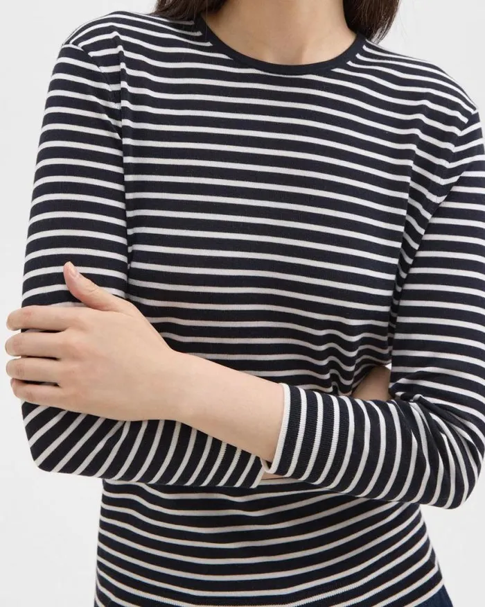 Sweaters Cardigans Women Theory Shrunken Crewneck Sweater In Merino Wool Navynew Ivory Sweaters Cardigans Women Theory Shrunken Crewneck Sweater In Merino Wool Navynew Ivory