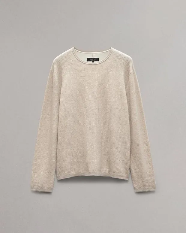 Sweaters Men Rag and Bone Bennet Crewneck Sweater Light Tan