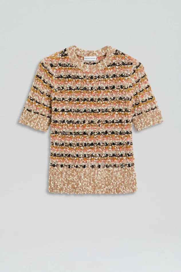 Sweaters Women Scanlan Theodore STRIPE SLIM SWEATER Coral Sweaters Women Scanlan Theodore STRIPE SLIM SWEATER Coral