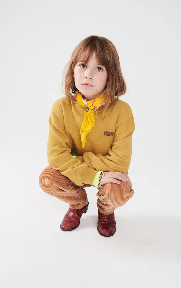Sweatshirt Doven Overdyed Curry Kids American Vintage Sweatshirts Sweatshirt Doven Overdyed Curry Kids American Vintage Sweatshirts