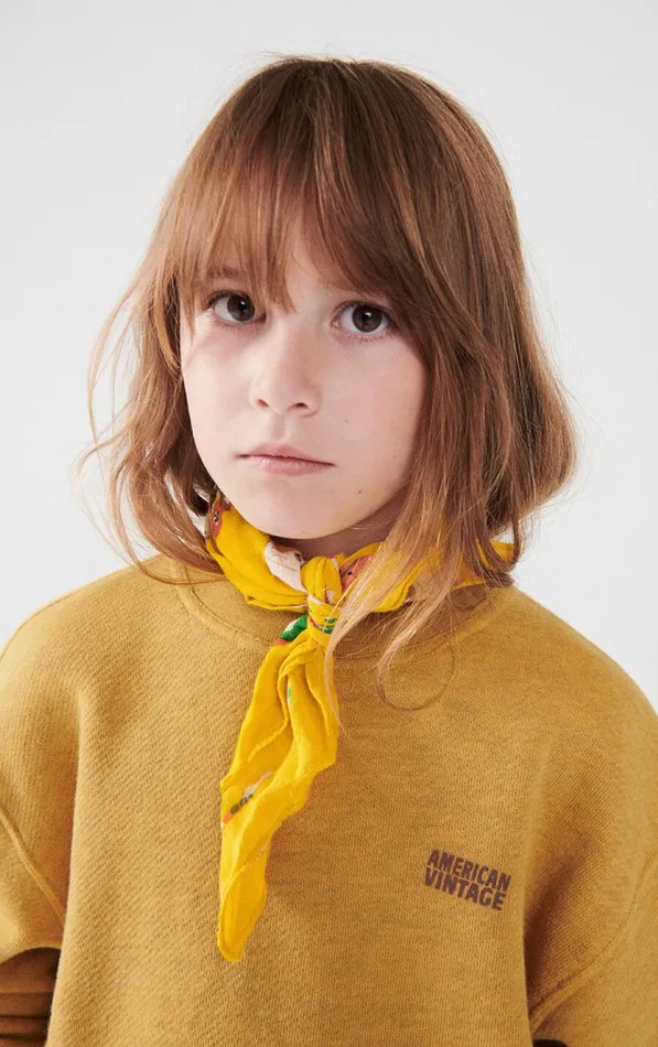 Sweatshirt Doven Overdyed Curry Kids American Vintage Sweatshirts Sweatshirt Doven Overdyed Curry Kids American Vintage Sweatshirts