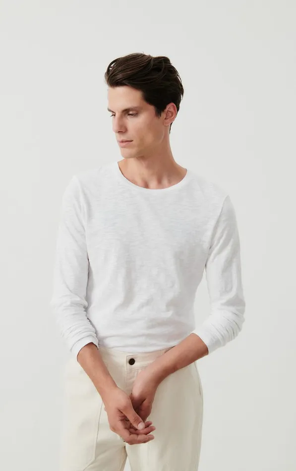 TShirt Bysapick White Men American Vintage Long Sleeve TShirts