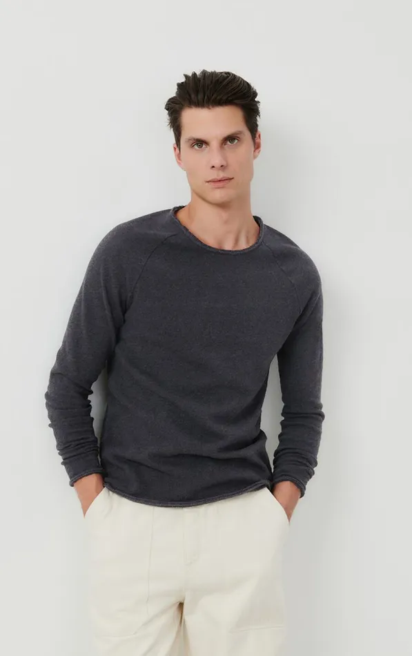 TShirt Sonoma Melange Charcoal Men American Vintage Long Sleeve TShirts