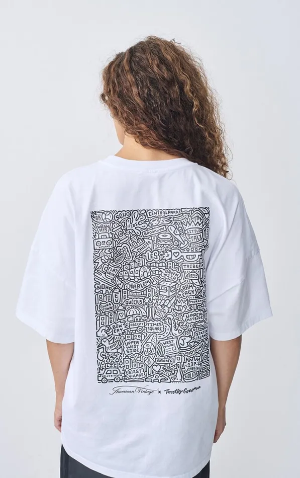 TShirt Timothy Goodman White WomenMen American Vintage Short Sleeve TShirts TShirt Timothy Goodman White WomenMen American Vintage Short Sleeve TShirts