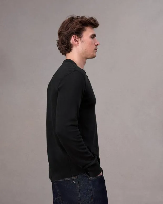TShirts and Henleys Men Rag and Bone Classic Flame Henley Jet Black