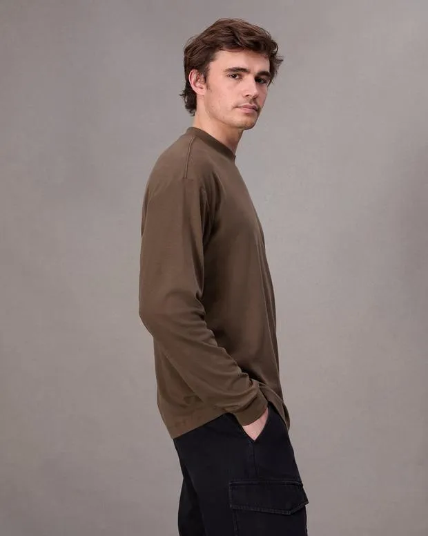 TShirts and Henleys Men Rag and Bone Cliff Jersey Tee Slate Brown