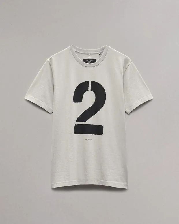 TShirts and Henleys Men Rag and Bone Rb Number 2 TShirt Washed Grey