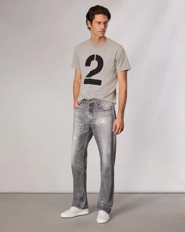 TShirts and Henleys Men Rag and Bone Rb Number 2 TShirt Washed Grey