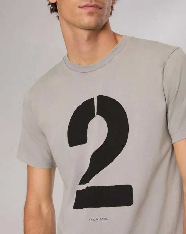 TShirts and Henleys Men Rag and Bone Rb Number 2 TShirt Washed Grey