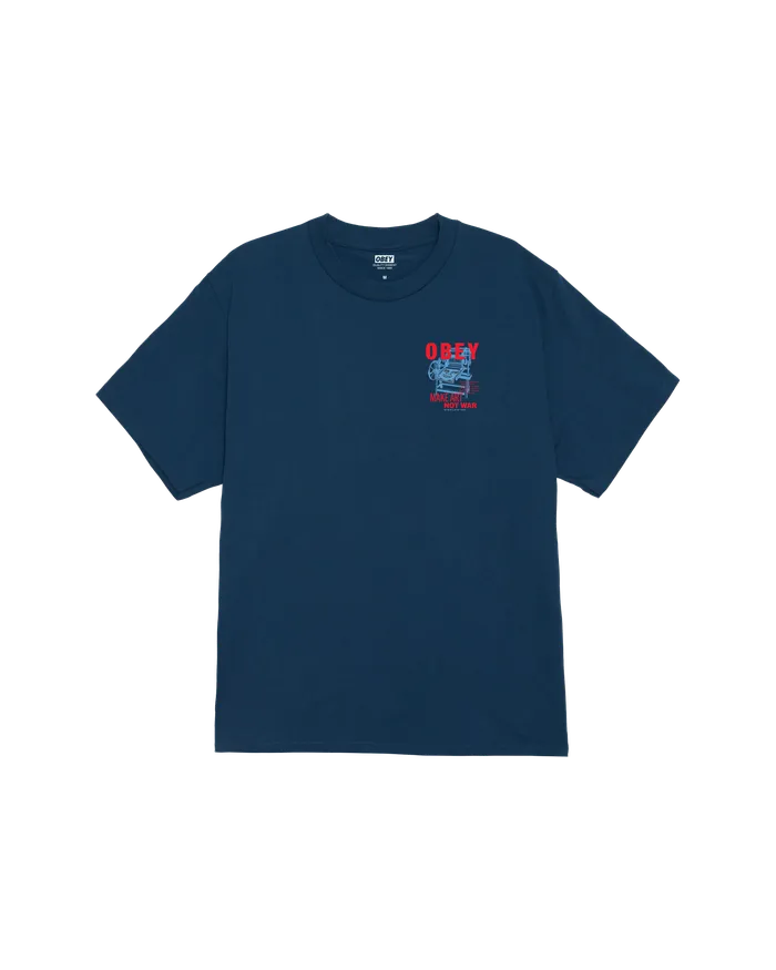 TSHIRTS OBEY Clothing Men PRINTING PRESS MAKE ART CLASSIC TSHIRT Harbor Blue