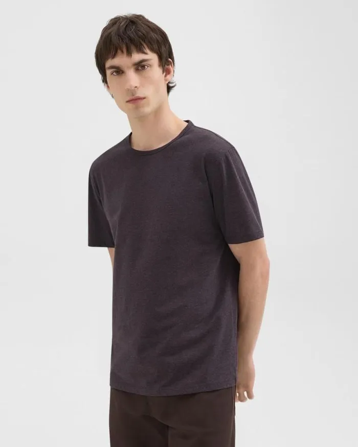 TShirts Polos Men Theory Precise Tee In Pima Cotton Jersey Hickory Melange TShirts Polos Men Theory Precise Tee In Pima Cotton Jersey Hickory Melange