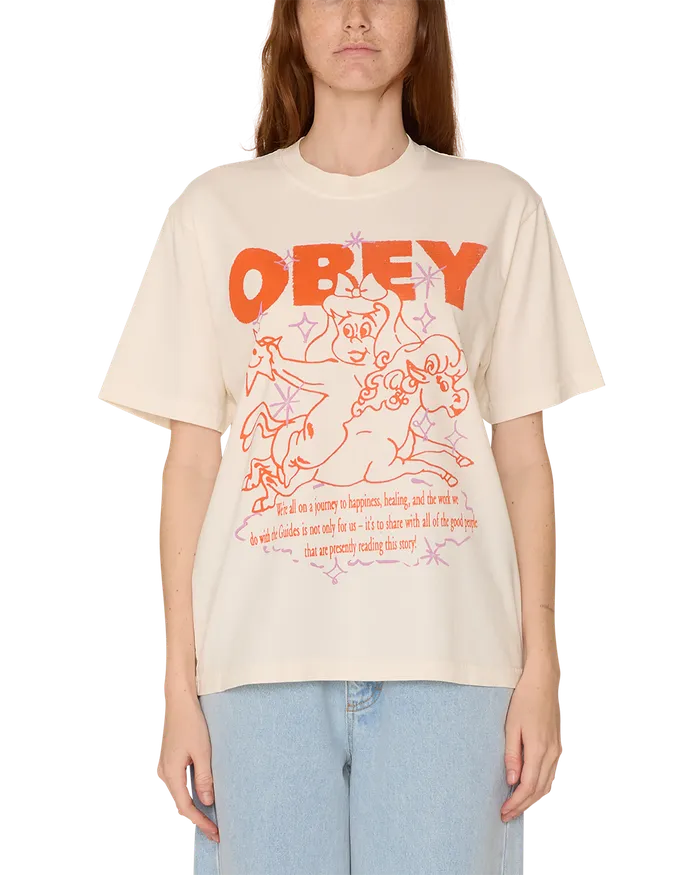 TSHIRTS Women SPIRIT GUIDE MAXINE PIGMENT TSHIRT Pigment Unbleached OBEY Clothing