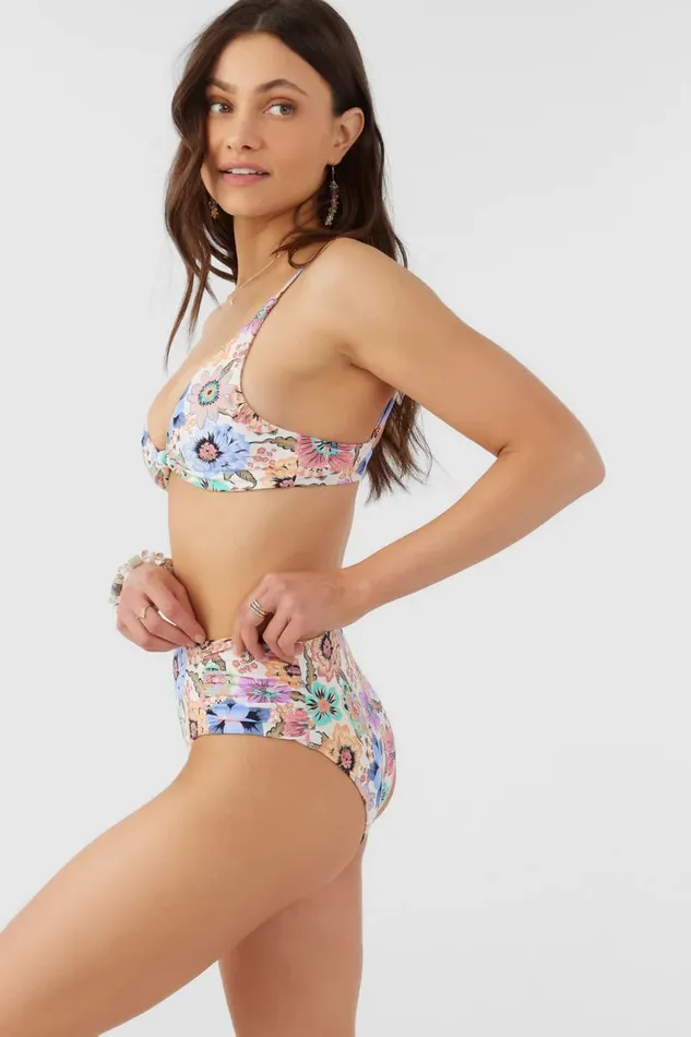 TALITHA FLORAL LONG BEACH HIGH WAIST CHEEKY BOTTOMS Vanilla Women O039NEILL Swim TALITHA FLORAL LONG BEACH HIGH WAIST CHEEKY BOTTOMS Vanilla Women O039NEILL Swim