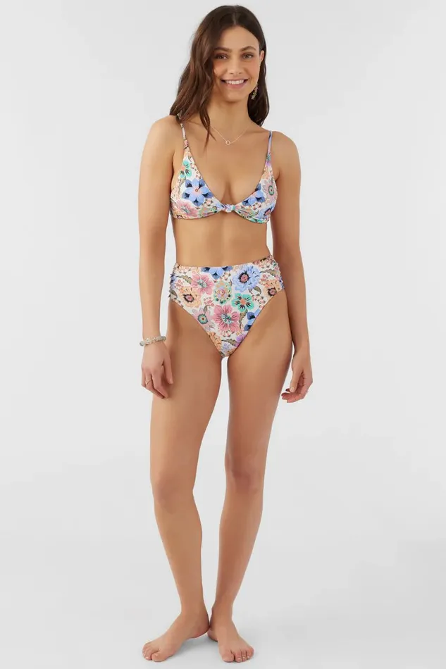 TALITHA FLORAL LONG BEACH HIGH WAIST CHEEKY BOTTOMS Vanilla Women O039NEILL Swim