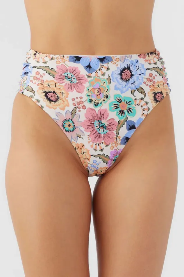 TALITHA FLORAL LONG BEACH HIGH WAIST CHEEKY BOTTOMS Vanilla Women O039NEILL Swim