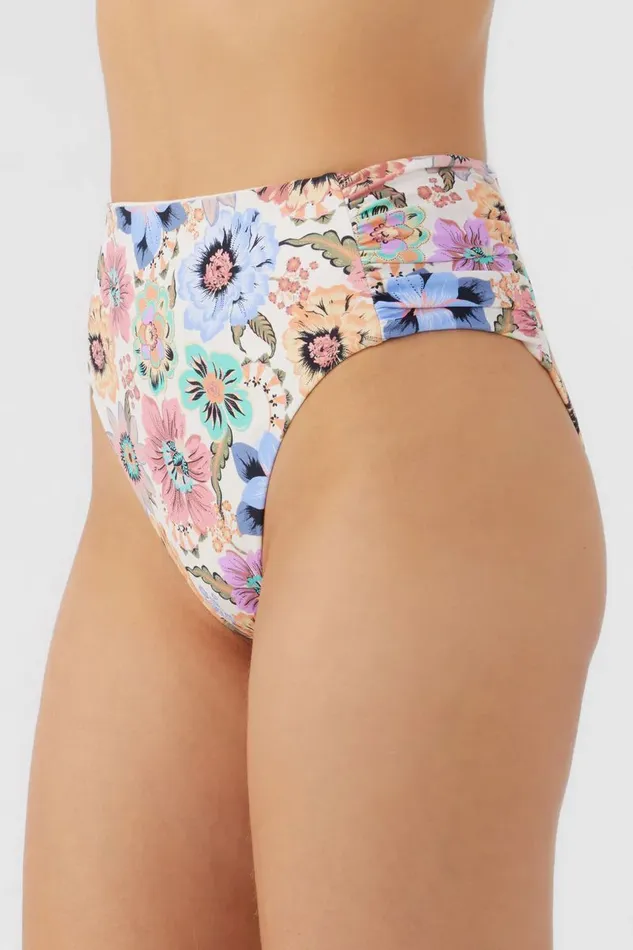 TALITHA FLORAL LONG BEACH HIGH WAIST CHEEKY BOTTOMS Vanilla Women O039NEILL Swim