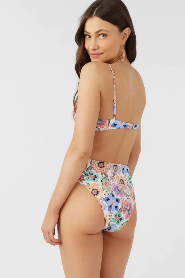 TALITHA FLORAL LONG BEACH HIGH WAIST CHEEKY BOTTOMS Vanilla Women O039NEILL Swim