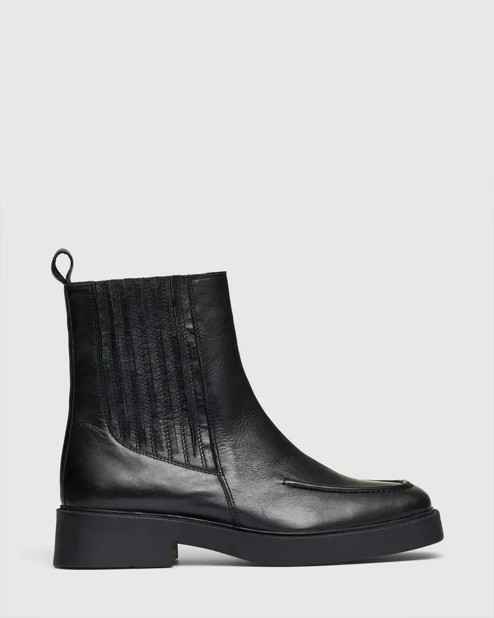 TALLADEGA BLACK Leather Boots NOVO Shoes Women