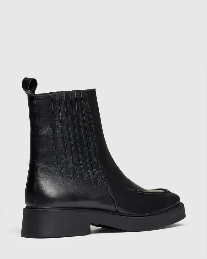 TALLADEGA BLACK Leather Boots NOVO Shoes Women
