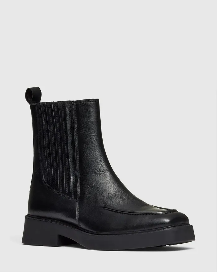 TALLADEGA BLACK Leather Boots NOVO Shoes Women