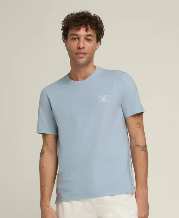 Tanks and TShirts Men Wilson Easy Street Tee Blue Fog