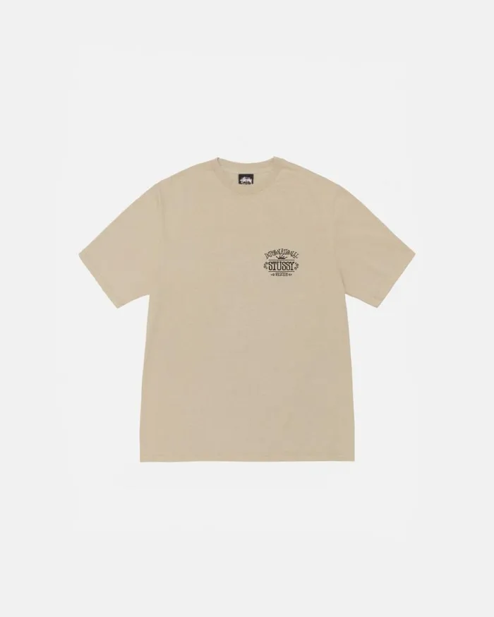 Tees MenWomen Stussy WORLDWIDE TEE PIGMENT DYED