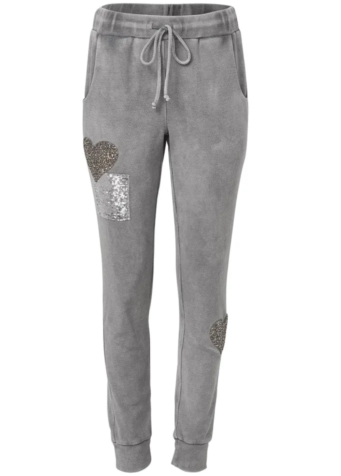 TEXTURED SPARKLE JOGGERS Grey Women VENUS Bottoms