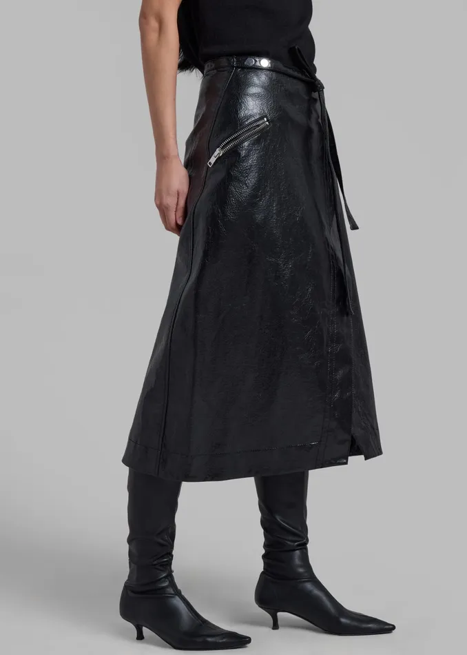 The Frankie Shop Bottoms 31 Phillip Lim Textured Faux Leather Wrap Skirt 8211 Black 8211 Women The Frankie Shop Bottoms 31 Phillip Lim Textured Faux Leather Wrap Skirt 8211 Black 8211 Women