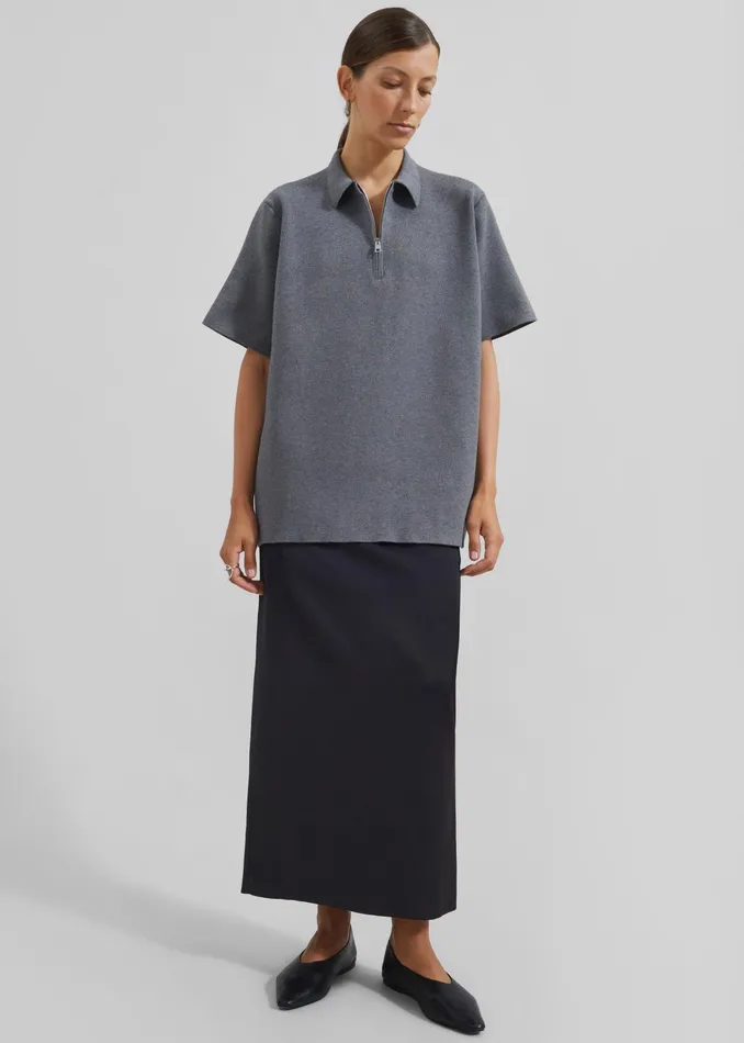 The Frankie Shop Bottoms Adriana Midi Skirt 8211 Black 8211 Women