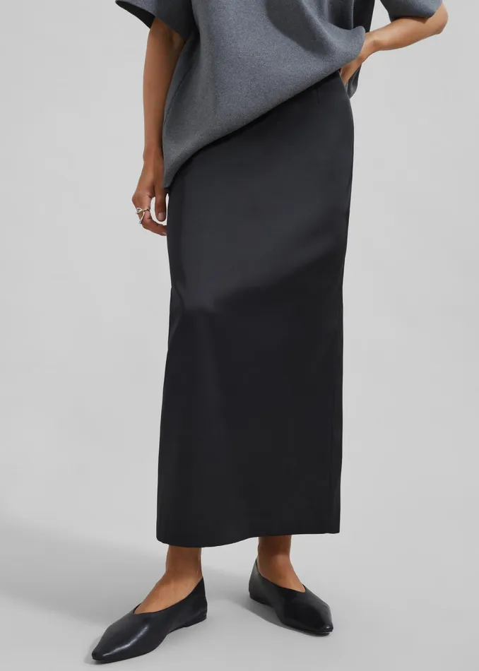The Frankie Shop Bottoms Adriana Midi Skirt 8211 Black 8211 Women