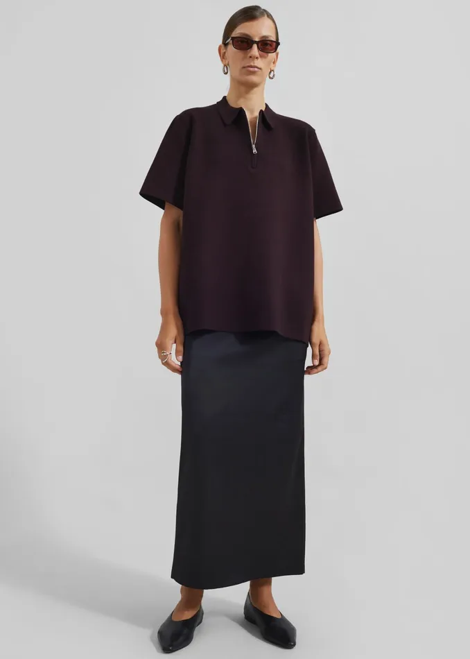 The Frankie Shop Bottoms Adriana Midi Skirt 8211 Black 8211 Women