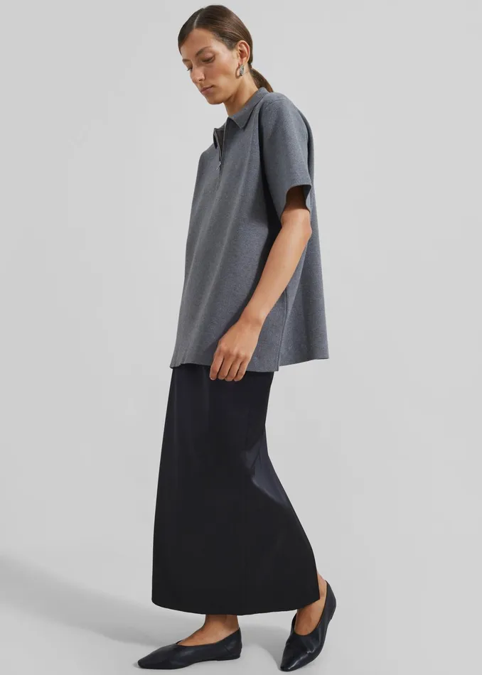 The Frankie Shop Bottoms Adriana Midi Skirt 8211 Black 8211 Women