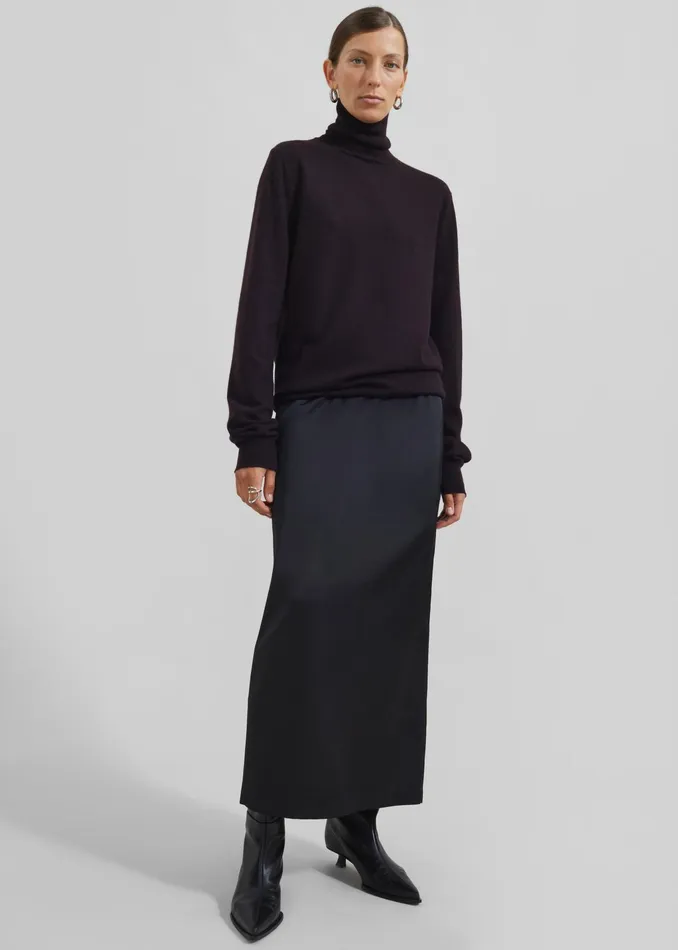 The Frankie Shop Bottoms Adriana Midi Skirt 8211 Black 8211 Women