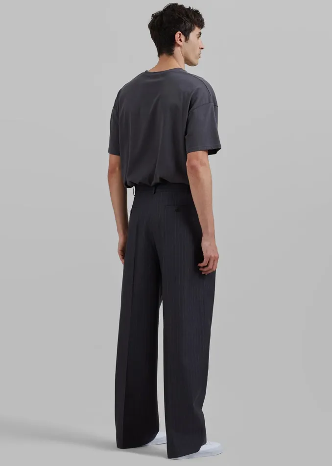 The Frankie Shop Bottoms Beo Suit Pants 8211 CharcoalWhite Pinstripe 8211 Men