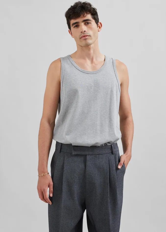 The Frankie Shop Bottoms Beo Suit Pants 8211 Grey Melange 8211 Men